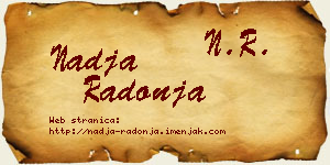 Nadja Radonja vizit kartica